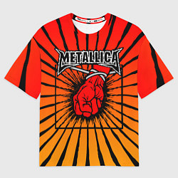 Футболка оверсайз мужская Metallica Fist, цвет: 3D-принт