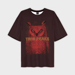 Футболка оверсайз мужская Twin Peaks: Red Owl, цвет: 3D-принт