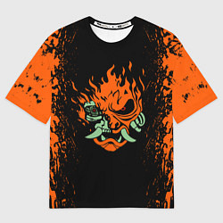 Футболка оверсайз мужская Cyberpunk 2077: SAMURAI, цвет: 3D-принт