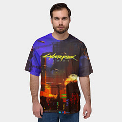Футболка оверсайз мужская Cyberpunk 2077: Night City, цвет: 3D-принт — фото 2