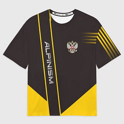 Футболка оверсайз мужская Alpinism: Yellow Russia, цвет: 3D-принт