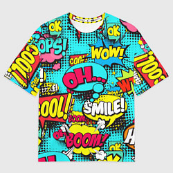 Футболка оверсайз мужская Кислотный поп-арт, цвет: 3D-принт
