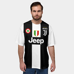Футболка оверсайз мужская Роналду Ювентус, цвет: 3D-принт — фото 2