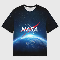 Футболка оверсайз мужская NASA: Sunrise Earth, цвет: 3D-принт
