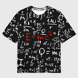 Мужская футболка оверсайз E=mc2: Black Style