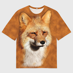 Футболка оверсайз мужская Хитрая лисичка, цвет: 3D-принт
