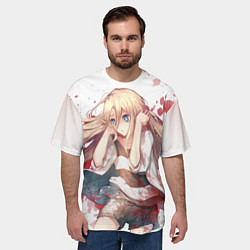 Футболка оверсайз мужская Ангел кровопролития, цвет: 3D-принт — фото 2