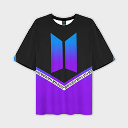Мужская футболка оверсайз BTS: Neon Symbol