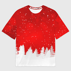 Футболка оверсайз мужская Christmas pattern, цвет: 3D-принт
