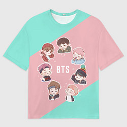Футболка оверсайз мужская BTS Boys, цвет: 3D-принт