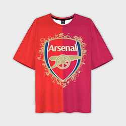 Футболка оверсайз мужская FC Arsenal - emblem, цвет: 3D-принт
