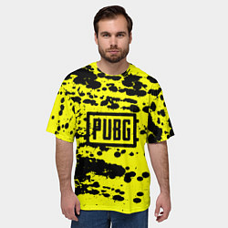 Футболка оверсайз мужская PUBG: Yellow Stained, цвет: 3D-принт — фото 2