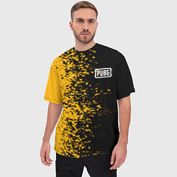 Футболка оверсайз мужская PUBG: Yellow vs Black, цвет: 3D-принт — фото 2