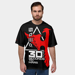 Футболка оверсайз мужская 30 Seconds to Mars, цвет: 3D-принт — фото 2