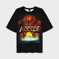 Футболка оверсайз мужская Accept: Flame Eagle, цвет: 3D-принт