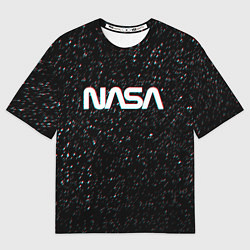 Мужская футболка оверсайз NASA: Space Glitch