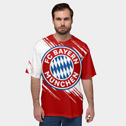 Футболка оверсайз мужская ФК Бавария, цвет: 3D-принт — фото 2