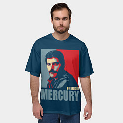 Футболка оверсайз мужская Queen: Freddie Mercury, цвет: 3D-принт — фото 2