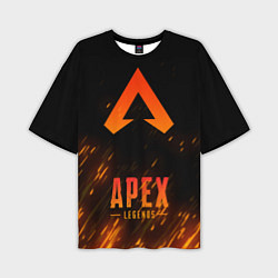 Футболка оверсайз мужская Apex Legends: Orange Flame, цвет: 3D-принт