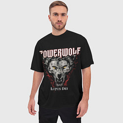 Футболка оверсайз мужская Powerwolf: Lupus Dei, цвет: 3D-принт — фото 2