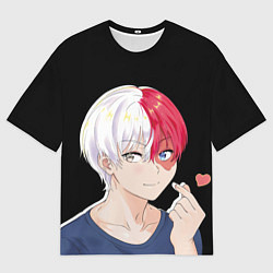 Футболка оверсайз мужская Романтичный Шото Тодороки, цвет: 3D-принт