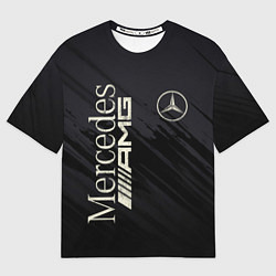 Футболка оверсайз мужская Mercedes AMG: Black Edition, цвет: 3D-принт