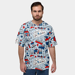 Футболка оверсайз мужская Travel to Saint Petersburg, цвет: 3D-принт — фото 2