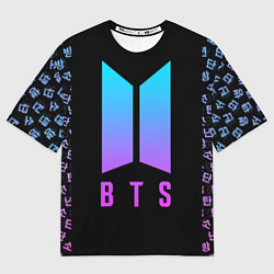 Футболка оверсайз мужская BTS: Neon Night, цвет: 3D-принт
