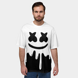 Футболка оверсайз мужская MELLO BLACK x WHITE, цвет: 3D-принт — фото 2