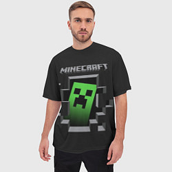 Футболка оверсайз мужская Minecraft Creeper, цвет: 3D-принт — фото 2