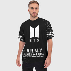 Футболка оверсайз мужская BTS ARMY, цвет: 3D-принт — фото 2