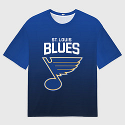 Футболка оверсайз мужская St Louis Blues, цвет: 3D-принт