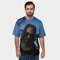 Футболка оверсайз мужская Киану Ривз, цвет: 3D-принт — фото 2