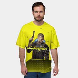 Футболка оверсайз мужская CYBERPUNK 2077, цвет: 3D-принт — фото 2