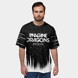Футболка оверсайз мужская IMAGINE DRAGONS, цвет: 3D-принт — фото 2