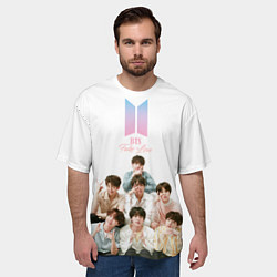Футболка оверсайз мужская Take love BTS, цвет: 3D-принт — фото 2