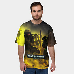 Футболка оверсайз мужская Warhammer 40K - Космические Десантники, цвет: 3D-принт — фото 2