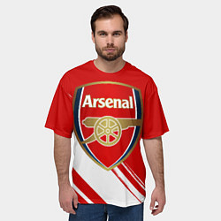 Футболка оверсайз мужская Arsenal, цвет: 3D-принт — фото 2