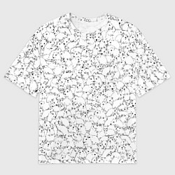 Футболка оверсайз мужская Белые мыши, цвет: 3D-принт