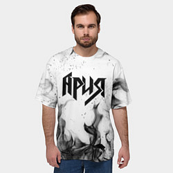 Футболка оверсайз мужская АРИЯ, цвет: 3D-принт — фото 2