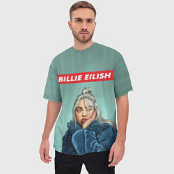 Футболка оверсайз мужская Billie Eilish, цвет: 3D-принт — фото 2