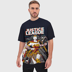 Футболка оверсайз мужская Justice League, цвет: 3D-принт — фото 2