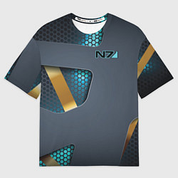 Футболка оверсайз мужская Mass Effect N7, цвет: 3D-принт