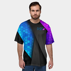 Футболка оверсайз мужская Mass Effect N7, цвет: 3D-принт — фото 2