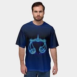 Футболка оверсайз мужская Знаки Зодиака Весы, цвет: 3D-принт — фото 2