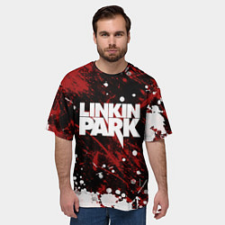 Футболка оверсайз мужская Linkin Park, цвет: 3D-принт — фото 2