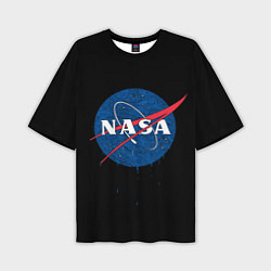 Мужская футболка оверсайз NASA Краски