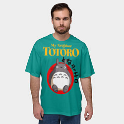Футболка оверсайз мужская Totoro, цвет: 3D-принт — фото 2