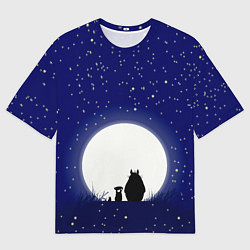 Футболка оверсайз мужская Мой сосед Тоторо, цвет: 3D-принт