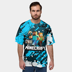Футболка оверсайз мужская Minecraft Майнкрафт, цвет: 3D-принт — фото 2